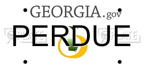 PERDUE Georgia License Plate