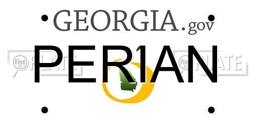 PERIAN Georgia License Plate