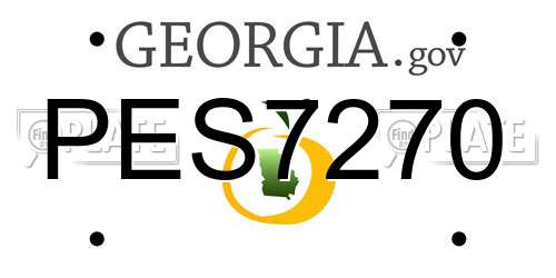 PES7270 Georgia License Plate