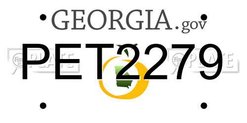 PET2279 Georgia License Plate