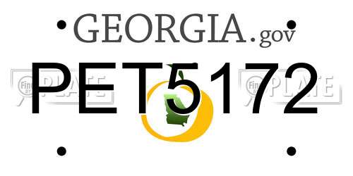 PET5172 Georgia License Plate