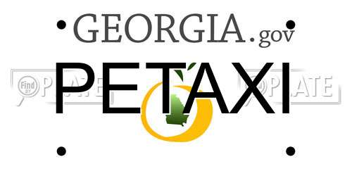 PETAXI Georgia License Plate