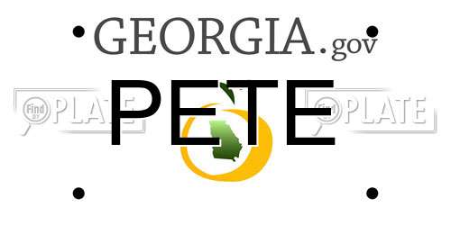 PETE Georgia License Plate