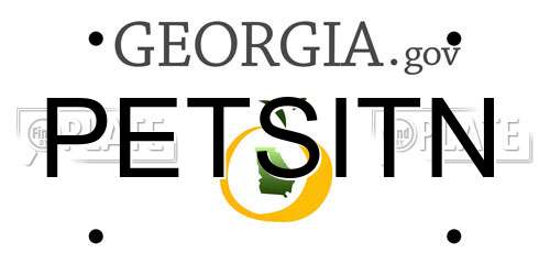 PETSITN Georgia License Plate