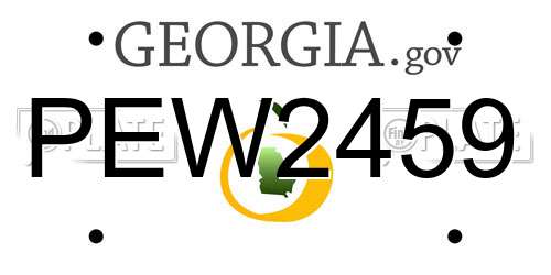 PEW2459 Georgia License Plate