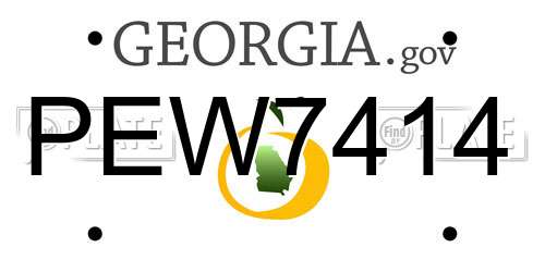 PEW7414 Georgia License Plate