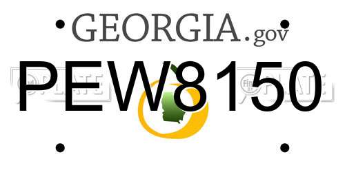 PEW8150 Georgia License Plate