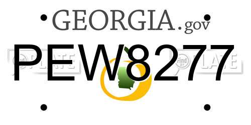 PEW8277 Georgia License Plate
