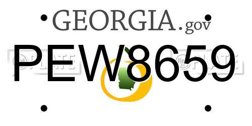 PEW8659 Georgia License Plate