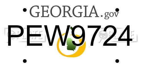 PEW9724 Georgia License Plate