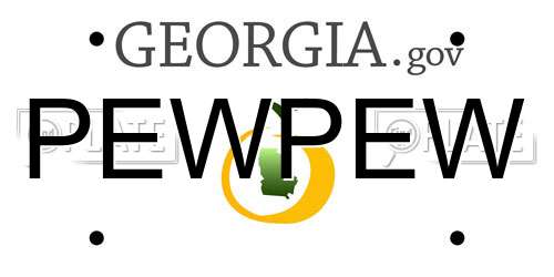 PEWPEW Georgia License Plate