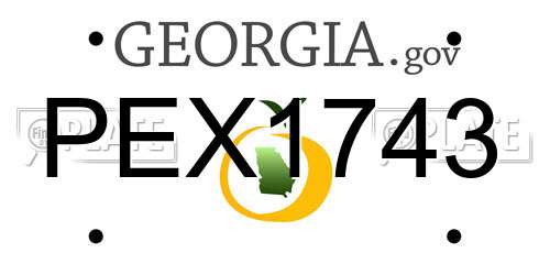 PEX1743 Georgia License Plate