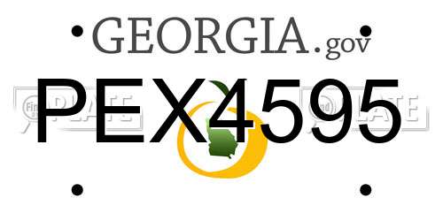 PEX4595 Georgia License Plate