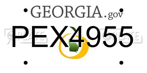 PEX4955 Georgia License Plate