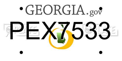 PEX7533 Georgia License Plate
