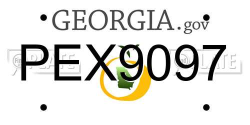 PEX9097 Georgia License Plate