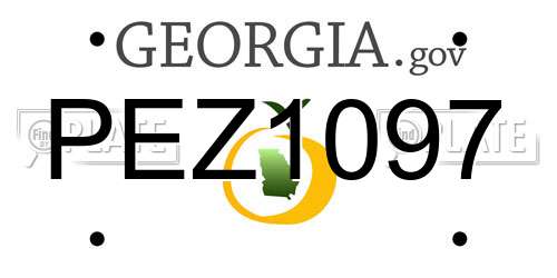 PEZ1097 Georgia License Plate