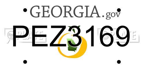 PEZ3169 Georgia License Plate