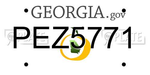 PEZ5771 Georgia License Plate