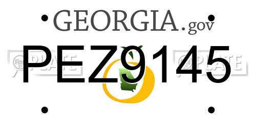 PEZ9145 Georgia License Plate