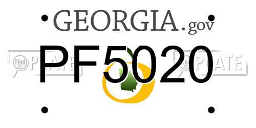 PF5020 Georgia License Plate