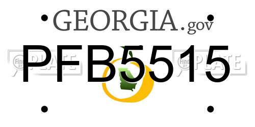 PFB5515 Georgia License Plate