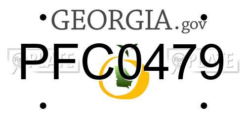 PFC0479 Georgia License Plate