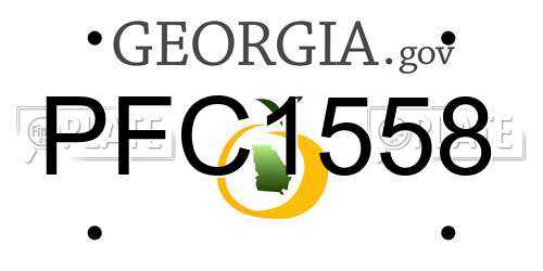 PFC1558 Georgia License Plate