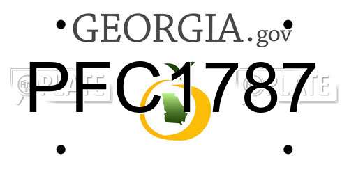 PFC1787 Georgia License Plate