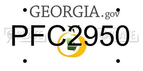 PFC2950 Georgia License Plate