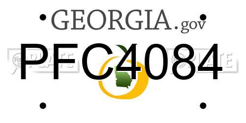 PFC4084 Georgia License Plate