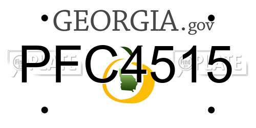 PFC4515 Georgia License Plate