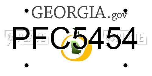 PFC5454 Georgia License Plate
