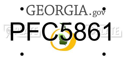 PFC5861 Georgia License Plate