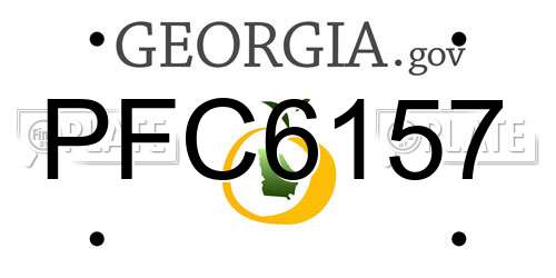 PFC6157 Georgia License Plate