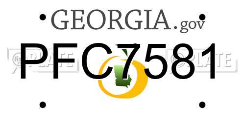 PFC7581 Georgia License Plate