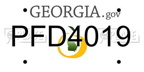 PFD4019 Georgia License Plate