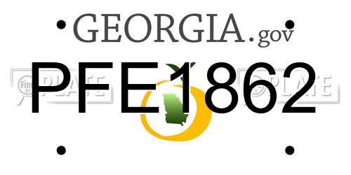 PFE1862 Georgia License Plate