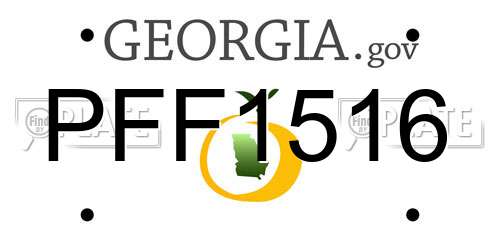 PFF1516 Georgia License Plate