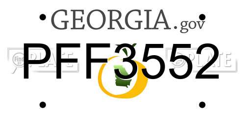 PFF3552 Georgia License Plate