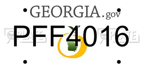 PFF4016 Georgia License Plate