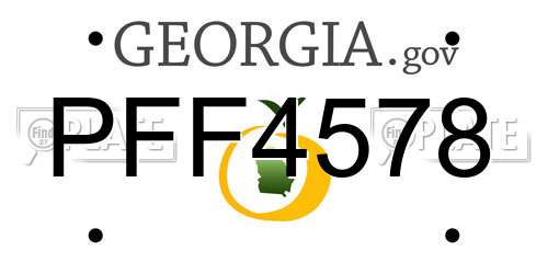 PFF4578 Georgia License Plate