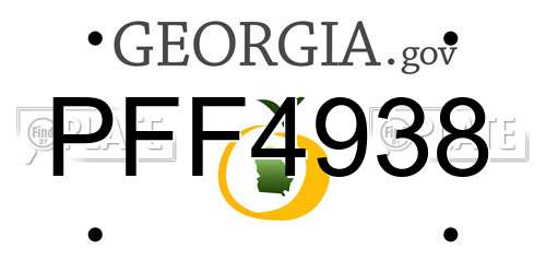 PFF4938 Georgia License Plate