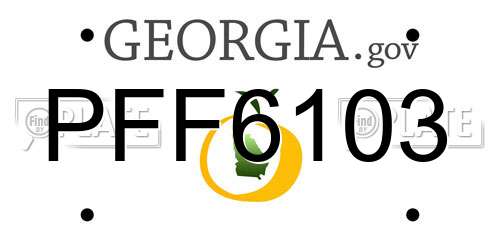 PFF6103 Georgia License Plate