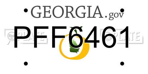 PFF6461 Georgia License Plate