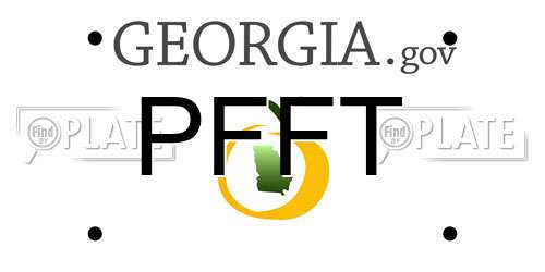 PFFT Georgia License Plate