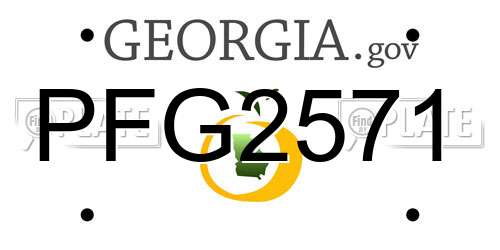 PFG2571 Georgia License Plate