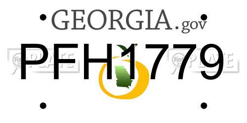 PFH1779 Georgia License Plate