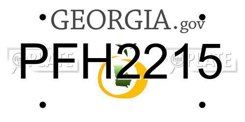 PFH2215 Georgia License Plate