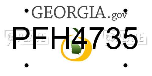 PFH4735 Georgia License Plate